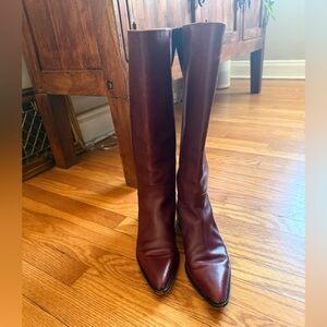 Walter Steiger Maroon Leather Heeled Boots